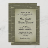 Camouflage Green Bark Design Weddenschap Kaart (Voorkant / Achterkant)