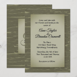 Camouflage Green Bark Design Weddenschap Kaart