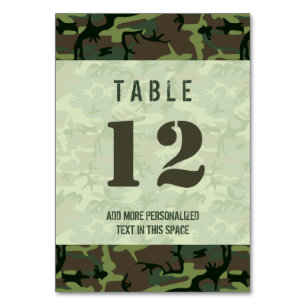 Camouflage Green Brown Camo Pattern gepersonalisee Kaart