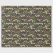 Camouflage Green Camo Army Cadeaupapier (Vlak)