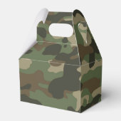 Camouflage Green Camo Army Monogram Birthday Naam Bedankdoosjes (Achterkant)