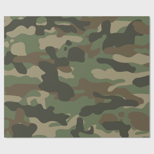 Camouflage Green Camo Army Pattern Cadeaupapier (Vlak)