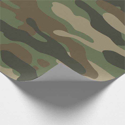 Camouflage Green Camo Army Pattern Cadeaupapier (Hoek)