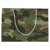 Camouflage Green Camo Army Pattern Groot Cadeauzakje (Achterkant)