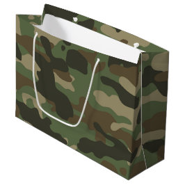 Camouflage Green Camo Army Pattern Groot Cadeauzakje
