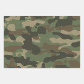 Camouflage Green Camo Army Pattern Inpakpapier Vel (Voorkant 3)