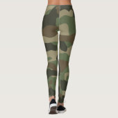Camouflage Green Camo Army Pattern Leggings (Achterkant)
