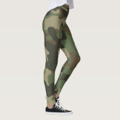 Camouflage Green Camo Army Pattern Leggings (Rechts)