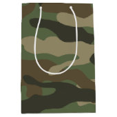 Camouflage Green Camo Army Pattern Medium Cadeauzakje (Voorkant)