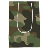 Camouflage Green Camo Army Pattern Medium Cadeauzakje (Achterkant)