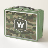 Camouflage Green Camo Army Pattern Monogram (Voorkant)