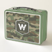 Camouflage Green Camo Army Pattern Monogram (Achterkant)