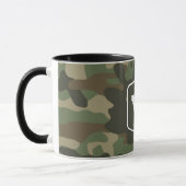 Camouflage Green Camo Army Pattern Monogram Mok (Links)
