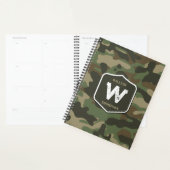 Camouflage Green Camo Army Pattern Monogram Planner (Display)