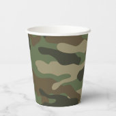 Camouflage Green Camo Army Pattern Papieren Bekers (Achterkant)