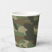 Camouflage Green Camo Army Pattern Papieren Bekers (Voorkant)