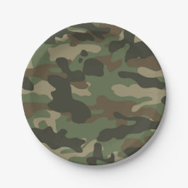 Camouflage Green Camo Army Pattern Papieren Bordje