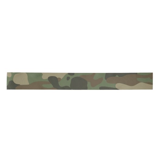 Camouflage Green Camo Army Pattern Satijnen Lint (Voorkant)
