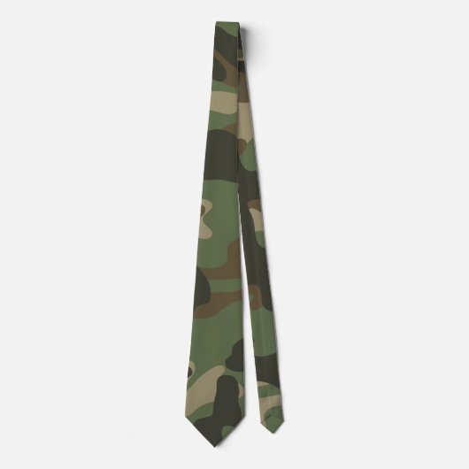 Camouflage Green Camo Army Pattern Stropdas (Voorkant)