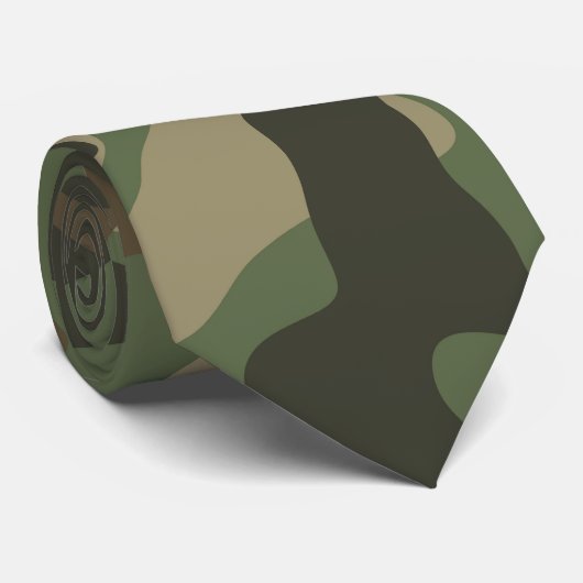 Camouflage Green Camo Army Pattern Stropdas (Opgerold)