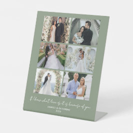 Camouflage Green Custom 6 Photo Valentine Reclamebord Met Voetstuk