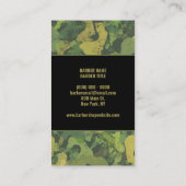 Camouflage Green Hair Salon Barber Pole Visitekaartje (Achterkant)