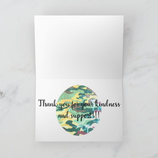 Camouflage Greeting Card Kaart (Binnen)