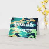 Camouflage Greeting Card Kaart (Gele Bloem)