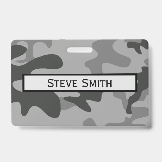 Camouflage Grijze Accessoires Badge (Voorzijde)