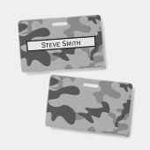 Camouflage Grijze Accessoires Badge (Voor- en achterkant)