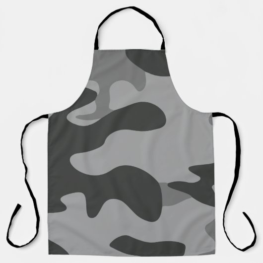 Camouflage Grijze Accessoires Schort (Voorkant)