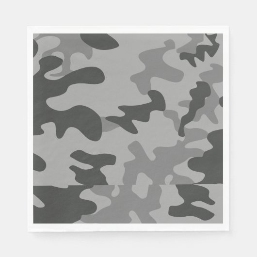 Camouflage Grijze Accessoires Servet (Voorkant)