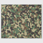 Camouflage Groen Bruin Beige Leger Militaire Cadeaupapier (Vlak)
