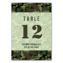 Camouflage Groen Bruin Camo Patroon Gepersonalisee Kaart
