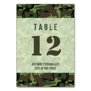 Camouflage Groen Bruin Camo Patroon Gepersonalisee Kaart