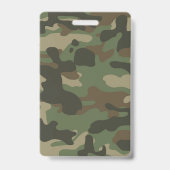 Camouflage Groen Camo Leger Patroon Monogram Badge (Achterkant)