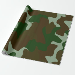 Camouflage groen en bruin inpakpapier