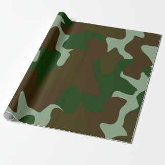 Camouflage groen en bruin inpakpapier