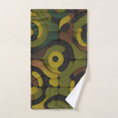 Camouflage groen mozaïek patroon bad handdoek (Handdoek)