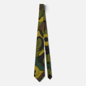 Camouflage groen mozaïek patroon stropdas (Voorkant)