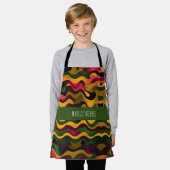 Camouflage groen roze vrouw regenboog patroon schort (Gedragen)