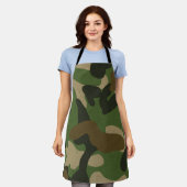 Camouflage Groen Schort (Gedragen)