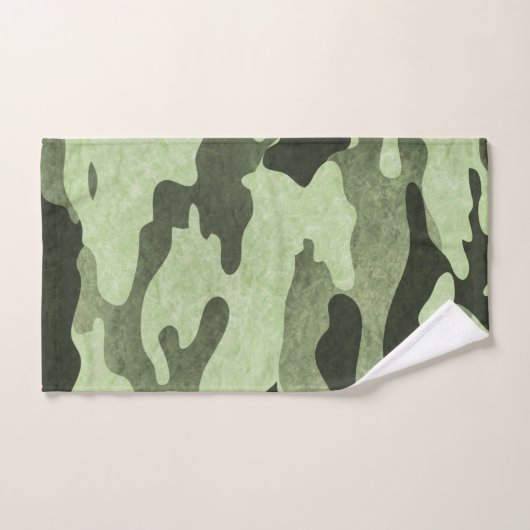 Camouflage groene badhanddoek set bad handdoek (Handdoek)