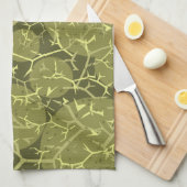 Camouflage groene cactus print theedoek (Quarter Fold)