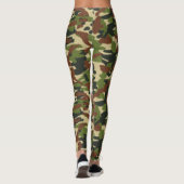 Camouflage Groene en Bruine Leggings (Achterkant)