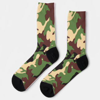 Camouflage groene en bruine sokken