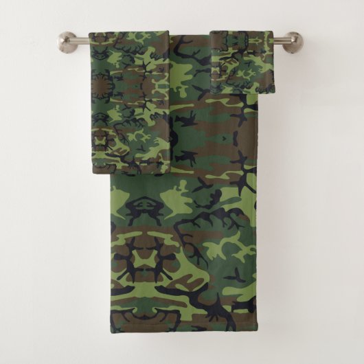 Camouflage groene handdoek in grote hoeveelheden (Insitu)