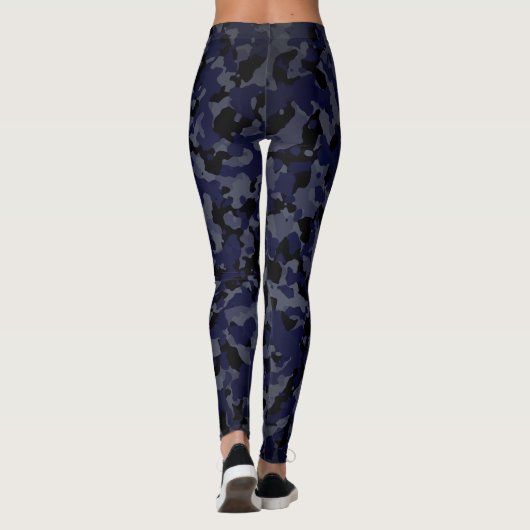 Camouflage Grote Camo Black Grey Leggings (Achterkant)