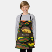 Camouflage grote stenen regenboog patroon schort (Gedragen)