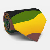 Camouflage grote stenen regenboog patroon stropdas (Opgerold)